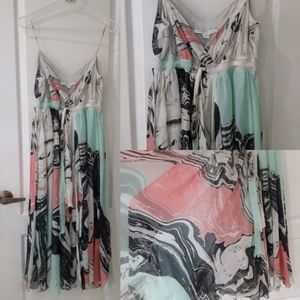 Diane Von Furstenberg Swirly Silk Gown Dress